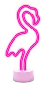 Forever Light Neon Dekoration med Fot LED - Rosa Ljus med Flamingo