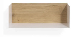 Ethnicraft, U shelf 55x20 cm ek/vit metall