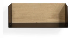Ethnicraft, U shelf 70x15 cm ek/svart metall