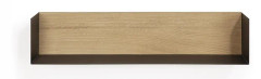 Ethnicraft, U shelf 55x20 cm ek/svart metall