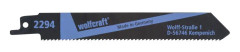 wolfcraft GmbH 2294000, Sticksågsblad, Plast, Trä, Krom-vanadinstål (Cr-V), 13 cm, 2,5 mm, 10 cm