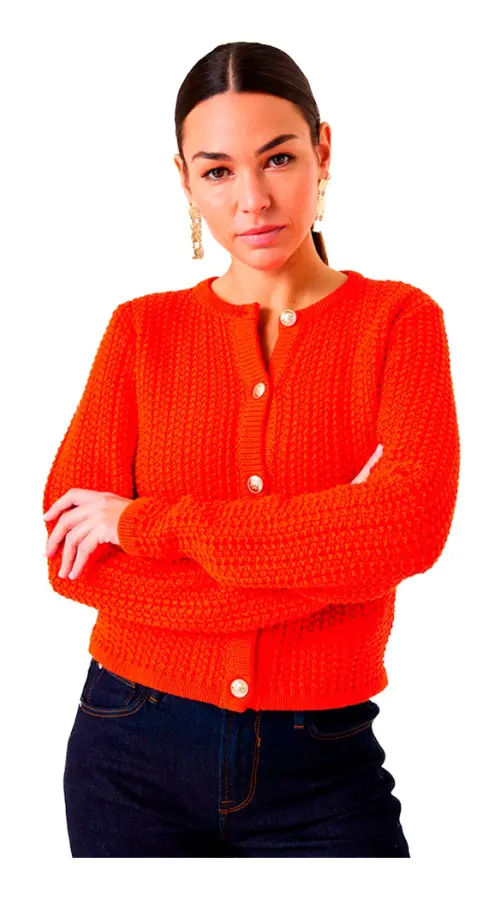 Garcia Ge40100 Kardigan Orange XS Kvinna
