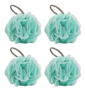 4-pack Mesh Puff Duscharboll Bad Duschsvamp Kroppsskrubb Exfoliator (Färg: Grön2, Storlek: 4 st) Grön2 4 st