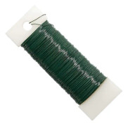 22 Gauge Grön Blommig Tråd Flexibel Paddeltråd, Blomsterstylingverktyg för Hantverk, Kransar, Girlander och Julblomsterarrangemang (1 rulle 38 yards)