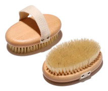 Torrborstning Kroppsborste, Naturborst Torr Hud Exfolierande Borste Kroppsskrubb för Flawless Hud, Cellulitbehandling