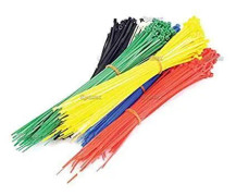 SPAREX Set med buntband färger Svart, Gul, Grön, Röd, Vit, Blå 200 mm x 2,5 mm Ref S.22720