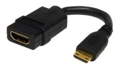 Höghastighets HDMI-kabel 13 cm - STARTECH - HDMI till HDMI Mini - F/M - Svart