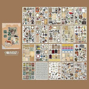 20 Ark Vintage Scrapbook-klistermärken Papper PVC Journal Brevbok, Söta Blommor Fjäril Prägling Tillbehör Planner Klistermärken för Konst Collage Hantverk