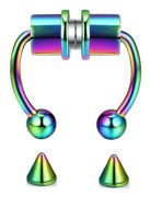 Magnetisk Septum Näsring Hästsko Rostfritt Stål Falsk Näs Septum Ringar Icke-Piercade Clip On Näs Hoop Ringar