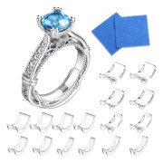 16 Pack Ringstorleksjusterare Osynlig Ringstorleksjusterare för Lösa Ringar Ringstorleksjusterare Passar Alla Ringar Ringskyddsspärr (8 Storlekar)