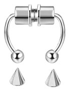 Magnetisk Septum Näsring Hästsko Rostfritt Stål Falsk Näs Septum Ringar Icke-Piercade Clip On Näs Hoop Ringar