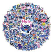 100 st Lilo & Stitch Cartoon Stickers, Söta Vattentäta Vinyldekaler för Vattenflaskor, Muggar, Bagage, Skateboards, Stötfångare, Skrapböcker, Muggar, Stickerpresent