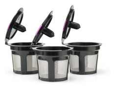 3 Koppar/Paket K-Filter Återanvändbara Keurig Pod-Påfyllningskaffekoppar Tomma Kaffe Kapslar Kompatibla med Keurig 2.0 & 1.0 Bryggare
