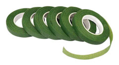 6 Rullar Mörkgrön Blomtejp (12mm Bred, 27 Meter/Rulle)