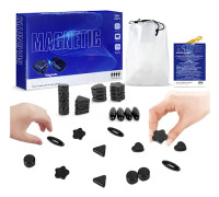 Magnetiskt Schackspel - Magnetiskt Brädspel - Roligt Magnetiskt Brädspel - Pusselstrategispel - Julgåva till Barn