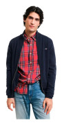 Gant Superfine Lambswool Tröja Med Hel Dragkedja Blå M Man