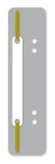 Kangaro 07060-10 Quick Adhesive Strip A5 2-håls PP Box A 100 bitar Grå