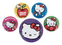 Hello Kitty Assorted Designs Badge Set (Pack of 5)