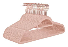 Halkfria sammetsgalgar 30-pack ljusrosa