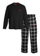 Hugo Houndstooth Set 10262183 Pyjamas Med Långa ärmar Svart M Man