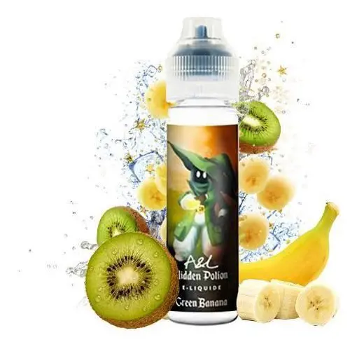 Green Banana E Liquid 50ml 0mg - Hidden Potion, färsk fruktig, banan, kiwi