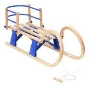 Hopfällbar kälke med ryggstöd 110 cm plywood