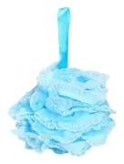 Bad- och duschsvampar Kroppsskrubb för kvinnor och män Stor nätkroppssvamp Loofah med hängande rep Badboll - Blå Blå -