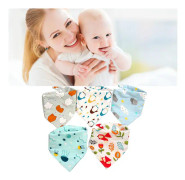 5-pack Bebisdregelsar i Ren Bomull, Triangelformade, Mjuka, Tjocka, Absorberande, Typ 3