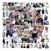 101 st. Bangtan Boys Vattentäta klistermärken Pack Inte Upprepade Klistermärken Bärbara datorer, MacBook, Skateboards, Bagage, Bilar, Cyklar, Sovrum, Motorcykel, PS4 Klistermärken