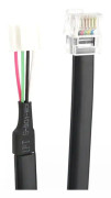2 st 6-kärniga 60mm RJ25 Höger Knapp Enkristallhuvud Sensor Kabel Industrirobotdelar