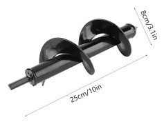 8*25cm Trädgårdsplanteringsborr Spiralborr Planteringshål Grävare Borr