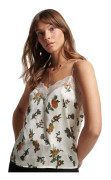 Superdry Studios Satin Cami Blus Vit 2XS Kvinna