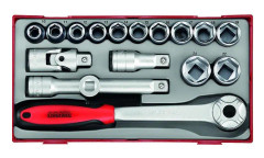 Teng Tools TT1218-6 Hylsnyckelsats 1/2" sexkantsfäste