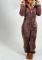 Höst/Vinter Huvtröja Pyjamas för Kvinnor med Plysch Tjock Plysch Jumpsuit Björnbrynja Hemdräkt Överall Ytterkläder Svart Black XXXL