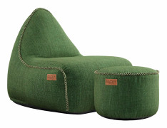 Cobana Lounge Chair & amp; Pouf - Cobana Green