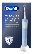 Oral-B Vitality Pro, Vuxen, Roterande och oscillerande tandborste, Daglig vård, Känslig, Grå, Vit, 2 min, Grå, Vit