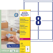Adresseetiketter Avery Zweckform L7165-100 hvid 99,1x67,7 mm - med BlockOut™ - (8 stk. x 100 ark)