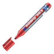 Whiteboardpenna EDDING 363 Röd, torksäker, sned, 10st