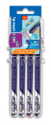 Fiberspetspenna Frixion Fineliner 4-pack Rosa/Ljusgrön/Ljusblå/Violett
