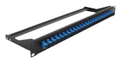 Delock - Patch-panel - stativmonterbar - SC SM X 24 - sort, blå - 1U - 19"