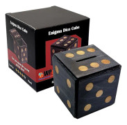 Pusselbox Enigma Tärningskub - Pengar och Presentbehållare i en Trämagisk Låda med Hemligt Fack Spisgris Hjärnteaser Spel (Svart)