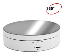 360 Graders Elektrisk Roterande Snurrplatta, Automatisk Snurrande Plattform, Visningsbord, 20 kg Last Dia 15 cm