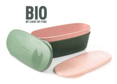 Snapbox Oval BIO 2-pack Sandy Green/Dusty Pink