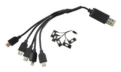 Vikbar Quadcopter Tillbeh?r Li-ion Batteri 1 till 5 Laddningsomvandlingskabel Flyer Multi Laddare