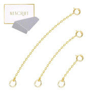 14K Guldförgylld Halsband Förlängare 925 Sterling Silver Kedja Förlängning Halsband Armband Anklet Förlängare för Smyckestillverkning (1 2 3 tum)