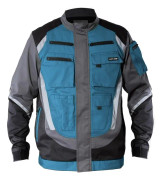 Lahti Pro Protective blouse with reflective stripes black-gray-turquoise XXL (L4040305)