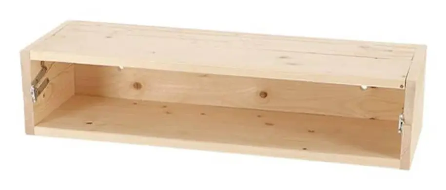 Esschert Design Väggmonterat barbord med utfällbar hylla S naturfärgat