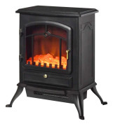 Elektrisk kamin med flameffekt 1000/2000W, överhettningsskydd, svart, 45x28x54 cm, för en mysig atmosfär