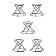 1/2/3/5 Glasobjektiv med kulstativ för mineralprov Hexagon Silver
