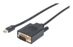 Manhattan 152167, 1,8 m, Mini DisplayPort, VGA (D-Sub), Hankoppling, Hankoppling, Rak